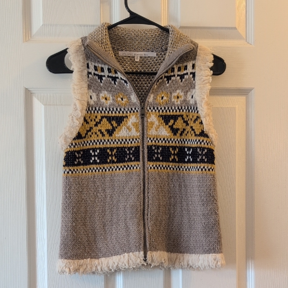 Cozy Knit Vest with Geometric Pattern
